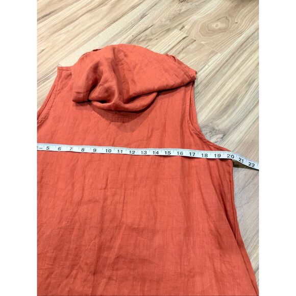 Match Point Women's Linen Cowl Neck Sleeveless pockets size Small - Picture 7 of 8
